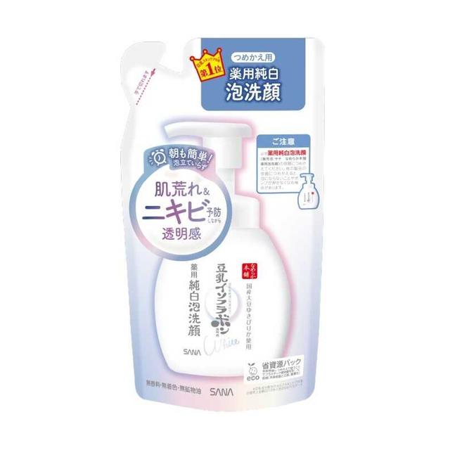 なめらか本舗 サナ 豆乳イソフラボン 薬用純白泡洗顔　つめかえ用 2個 医薬部外品】サナ なめらか本舗 豆乳イソフラボン 薬用純白泡洗顔