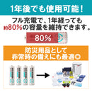 Iris Ohyama Big Capa Recharge Rapid Charger Set with 4 AA BCR-SQC3MH/4S