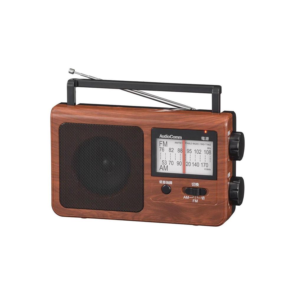 オーム電機 AudioComm ポータブルラジオAM/FM 1台 オーム電機 AudioComm ポータブルラジオAM/FM 1台