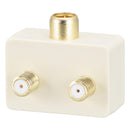 オーム電機 2分配プラグ 全端子電流通電型 4K8K対応