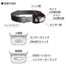 オーム電機 USB充電式LEDヘッドライト