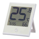 オーム電機 温度が見やすい温湿度計 快適表示&時計付き