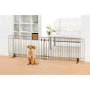 伸縮スタンド簡易ペットゲート 120-180 ブラウン メーカー直送▼返品・キャンセル不可【他商品との同時購入不可】