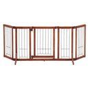 ペット用 木製おくだけドア付ゲート M ブラウン メーカー直送▼返品・キャンセル不可【他商品との同時購入不可】