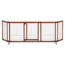 ペット用 木製おくだけドア付ゲート L ブラウン メーカー直送▼返品・キャンセル不可【他商品との同時購入不可】