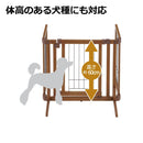 ペット用 木製おくだけドア付ゲート L ブラウン メーカー直送▼返品・キャンセル不可【他商品との同時購入不可】