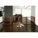 ペット用 木製3WAYサークル 6面90H ブラウン メーカー直送▼返品・キャンセル不可【他商品との同時購入不可】