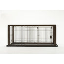 木製スライドペットサークル レギュラー ダークブラウン メーカー直送▼返品・キャンセル不可【他商品との同時購入不可】