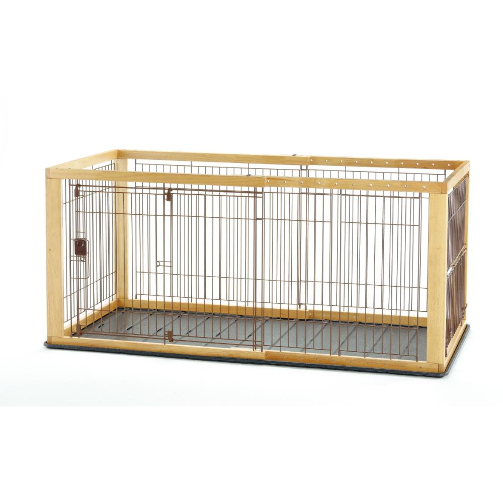 木製スライドペットサークル ワイド ナチュラル 【直送品】 返品