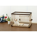 木製お掃除簡単ペットサークル 90-60 ダークブラウン メーカー直送▼返品・キャンセル不可【他商品との同時購入不可】