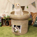 にゃんこのちぐらシリーズ なかよし2段ちぐら 夢 メーカー直送▼返品・キャンセル不可【他商品との同時購入不可】