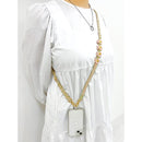 サンクレスト 花編みショルダーストラップ ピンク×ピスタチオ iSB-ST57