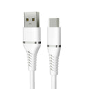 HIDISC やわらかで絡みにくい USB Type-A to Cケーブル3A対応 急速充電 1m マシュマロホワイト