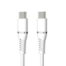HIDISC やわらかで絡みにくい USB Type-C to Type-C (C to C ケーブル) 1m ホワイト PD100W対応 超急速充電
