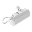 HIDISC 直挿ライトニング 5000mAh モバイルバッテリー ホワイト