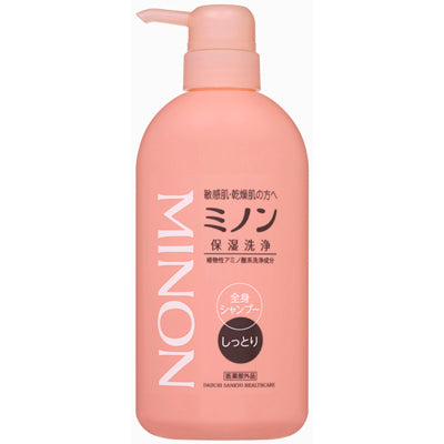 シャンプー minmin ミノン全身シャンプーしっとりタイプ 450ml