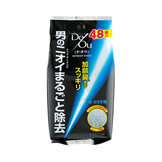 【単品19個セット】 ロート製薬 デ・オウ リフレッシュシート 48枚入り(代引不可)【送料無料】 ロート製薬 デオウ リフレッシュシート 48枚
