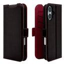 テレホンリース iPhone16 ケース カバー ブラック×レッド