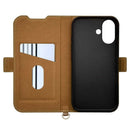 テレホンリース iPhone16 ケース カバー ブラウン