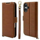 テレホンリース iPhone16 ケース カバー ブラウン