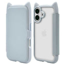 テレホンリース iPhone16 ケース カバースモーキーブルー