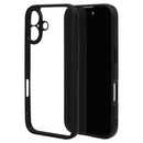 テレホンリース iPhone16 ケース カバー ハイブリッド 極限保護 ブラック×クリア