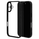 テレホンリース iPhone16 ケース カバー ハイブリッド 極限保護 ブラック×クリア