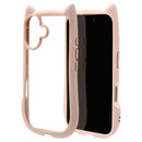 テレホンリース iPhone16 mimi猫耳ハイブリッド TPU×PC スモーキーピンク 8145IP461HPSPK