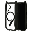 テレホンリース iPhone16 ケース カバー MagSafe対応 猫耳 ブラック