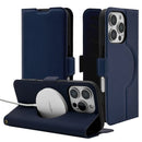 テレホンリース iPhone16Pro 手帳型カバー MagSafe対応 ワイヤレス充電対応 ネイビー