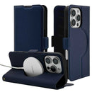 テレホンリース iPhone16Pro 手帳型カバー MagSafe対応 ワイヤレス充電対応 ネイビー