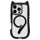 テレホンリース iPhone16Pro ケースカバー 猫耳 ブラック