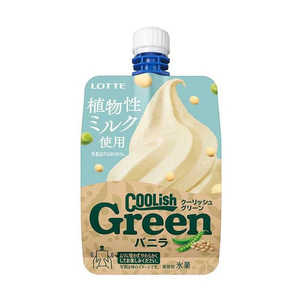 ◇［アイス］ロッテ クーリッシュGreenバニラ 135ml×24個 【直送品