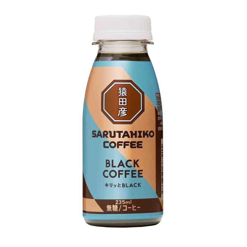 ◇[冷蔵］猿田珈琲 キリッとBLACK ブラックコーヒー 無糖 235ml×12本