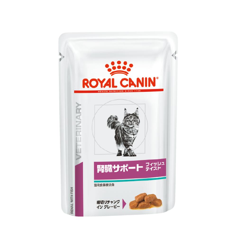  CANIN 猫腎臓サポート療法食チキン、フィッシュテイスト 猫用 腎臓サポート フィッシュテイスト パウチ 85g×12
