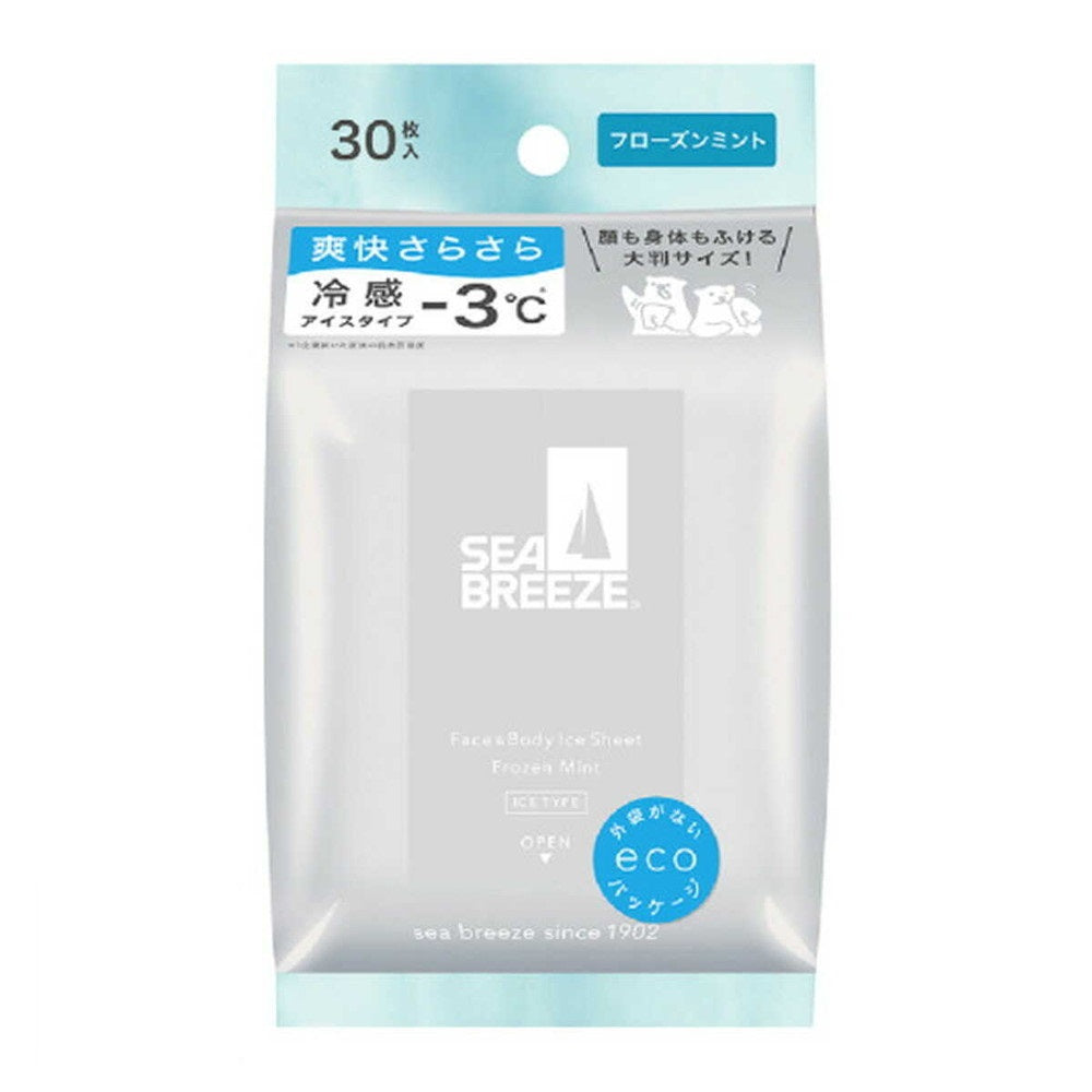 制汗・デオドラント SEA BREEZE Face & Body Ice Sheet シーブリーズ フェイス＆ボディアイスシートN フローズンミント 30枚