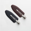 マペペ 跡が付かない前髪クリップ ラージ ブラック&ブラウン 2個入り