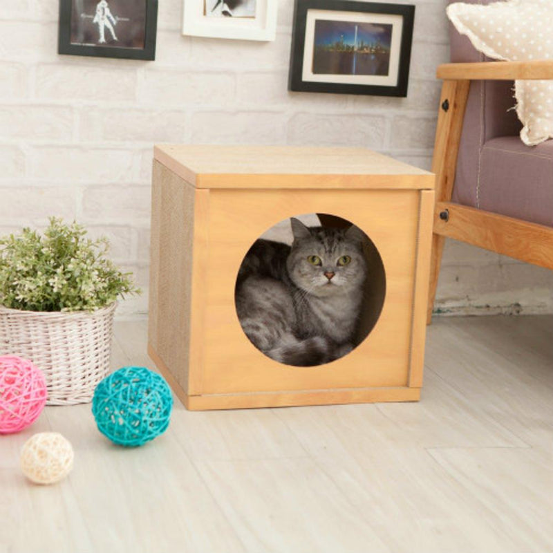 HappyDays キャットハウス ナチュラル メーカー直送▼返品・キャンセル不可【他商品との同時購入不可】