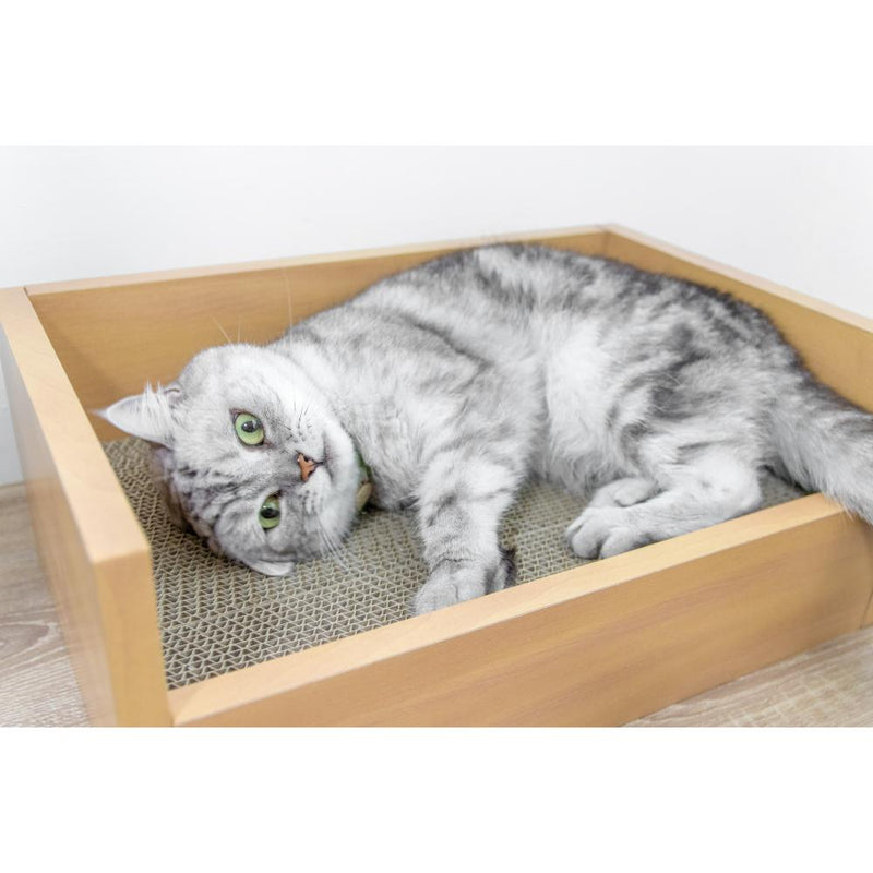 HappyDays キャットベッド 本体 つめみがき付き メーカー直送▼返品・キャンセル不可【他商品との同時購入不可】
