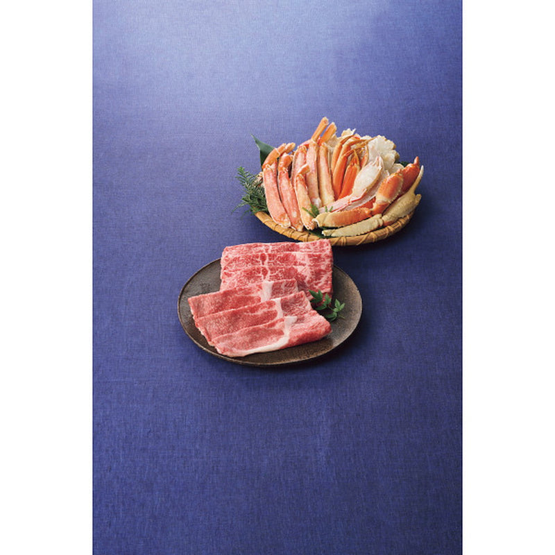 ◆【お歳暮限定】ボイルずわいがに＆黒毛和牛すき焼きセット◇メーカー直送 ▼返品・キャンセル不可【他商品との同時購入不可】