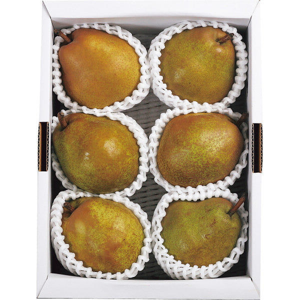 ◆【お歳暮限定】井上さんの大玉棚作りラ・フランス2kg（5～6玉）◇メーカー直送 ▼返品・キャンセル不可【他商品との同時購入不可】