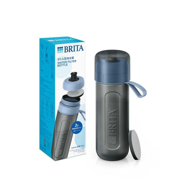 BRITA ブリタ ボトル型浄水器アクティブ ダークブルー 本体＋カートリッジ２個