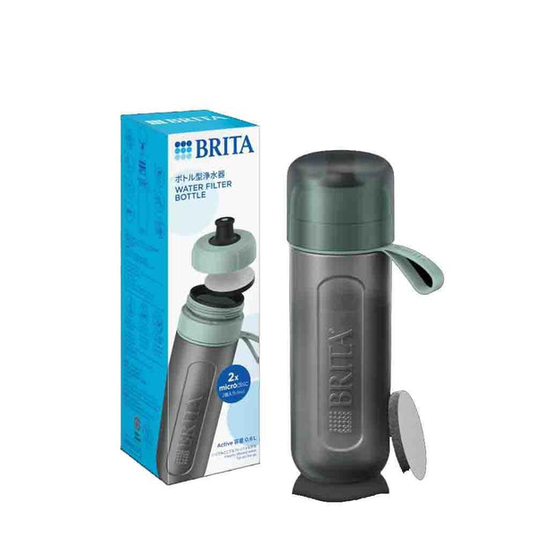 BRITA ブリタ ボトル型浄水器アクティブ ダークグリーン 本体＋カートリッジ２個