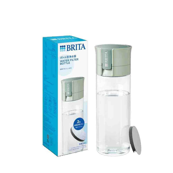 BRITA ブリタ ボトル型浄水器 ライトグリーン 本体＋カートリッジ２個