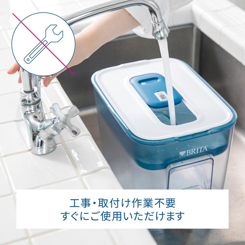 BRITA ブリタ フロー ベーシックブルー マクストラプロ付き 本体＋カートリッジ１個