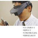 頭に被るヘッドバンドタイプの作業用ルーペ (2.5倍) 1648-25 【直送品】 返品・キャンセル・他商品と同時購入は不可