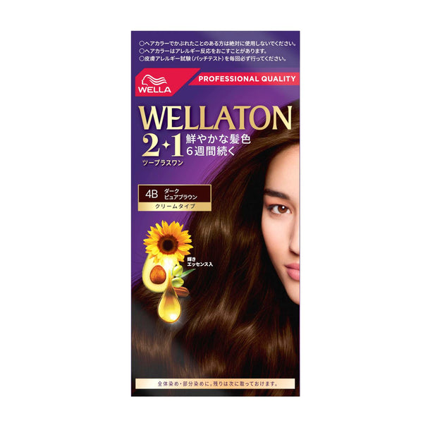 【医薬部外品】ウエラトーン2＋1 クリーム 4B ダークピュアブラウン 60g+60g+7.3ml