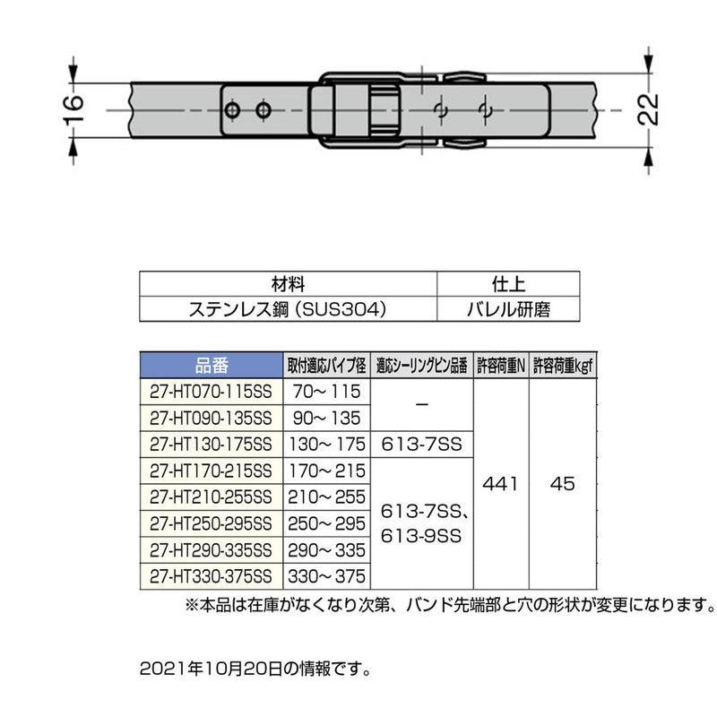 SUGATSUNE （120040441）ステンレス鋼製クランプ メーカー直送 ▼返品・キャンセル不可【他商品との同時購入不可】