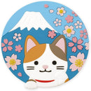 東洋ケース ジャパニーズカルチャーマグネット三毛猫 富士山 1個