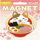 東洋ケース ジャパニーズカルチャーマグネット三毛猫 ラーメン 1個